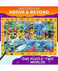 Quokka 2x3 Ft Giant Search and Find Above & Beyond Floor Puzzle for Kids Ages 4-8