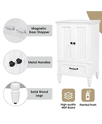 Bathroom Vanity with Sink Bathroom Cabinet A Drawer White