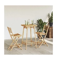 vidaXL Outdoor Bar Stool Natural Bamboo Standard Outdoor Bar Stool Size