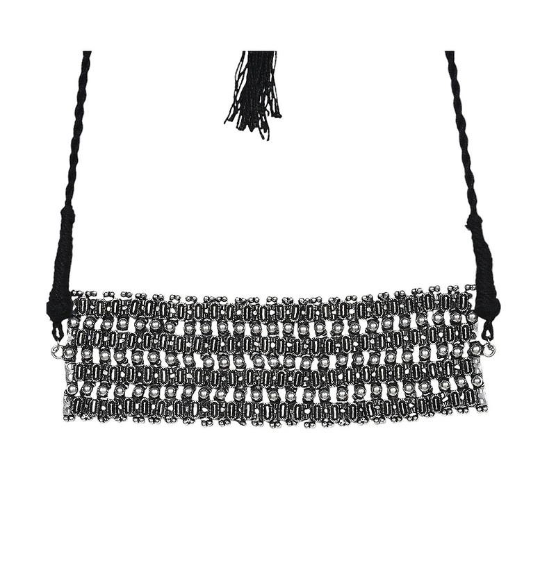 Sohi Oxidised Statement Choker Necklace