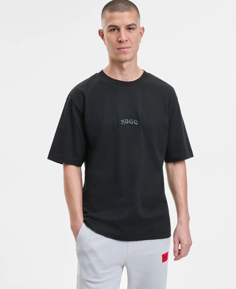 Hugo Boss Men's Dadsu Oversized Short-Sleeve Logo Graphic Crewneck T-Shirt