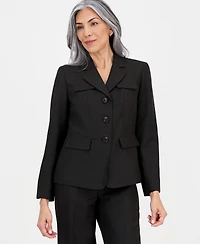 Le Suit Women's Notch-Lapel Button-Front Pantsuit