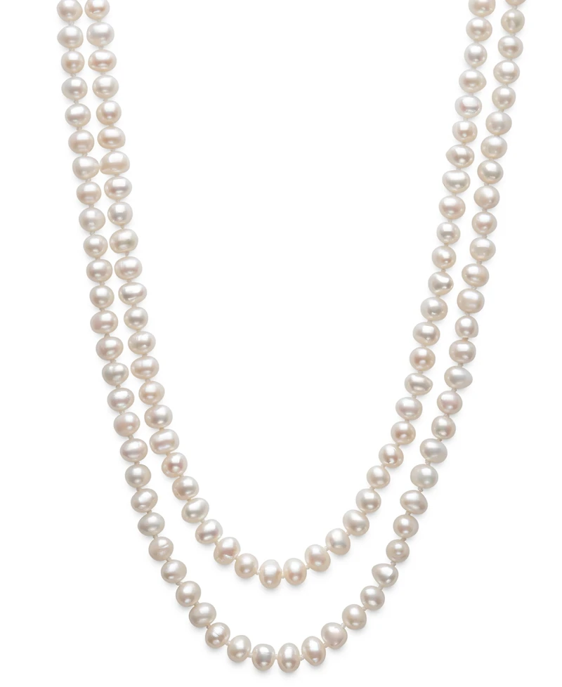 Belle de Mer Cubic Zirconia Sterling Sliver 2-Row Necklace
