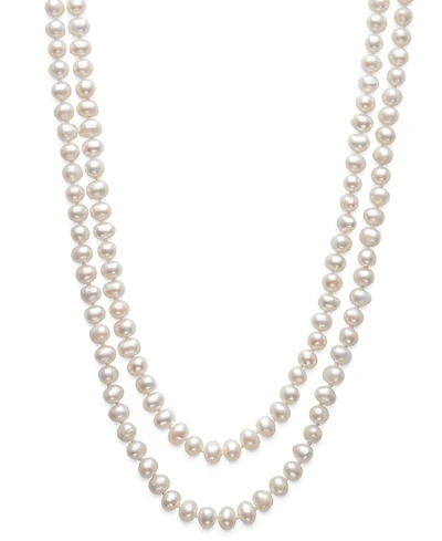 Belle de Mer Cubic Zirconia Sterling Sliver 2-Row Necklace