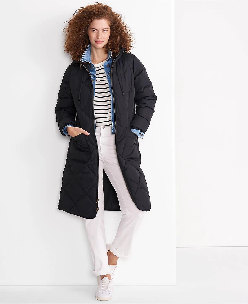 Lands' End Women's FeatherFree Insulated Diamond Quilted Maxi Coat