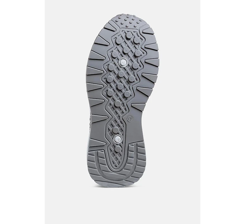 Tapers Glitter Detail Chunky Sneakers Women