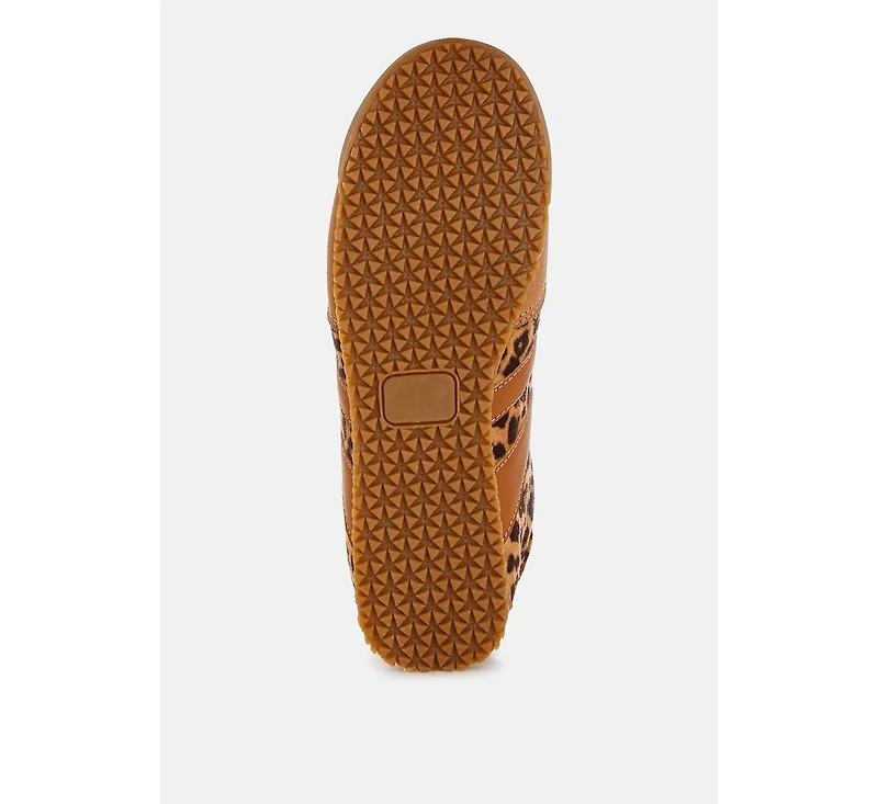 Panther Leopard Print Microfiber Sneakers Women