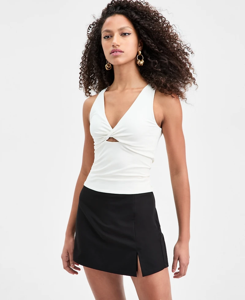 Bar Iii Women's Twist-Front Sleeveless Top, Macy's Exclusive