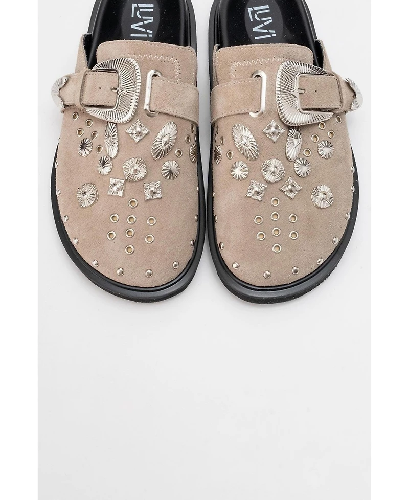 Forever & Always Shoes Maril Leather Buckle Sandal (Women)