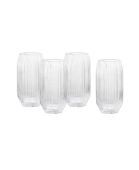Fortessa Estiva Textured Highball Sparkling Cocktail Glasses, Set of 4
