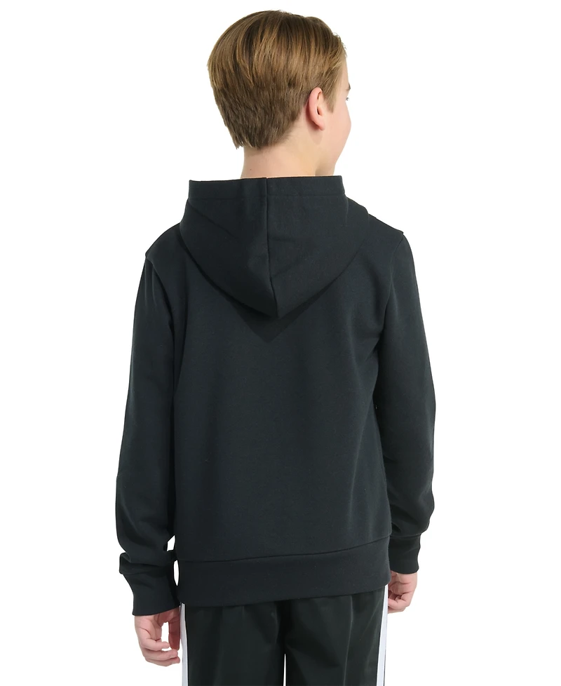 adidas Big Boys 8-20 Long-Sleeve Essential Logo Fleece Pullover Hoodie