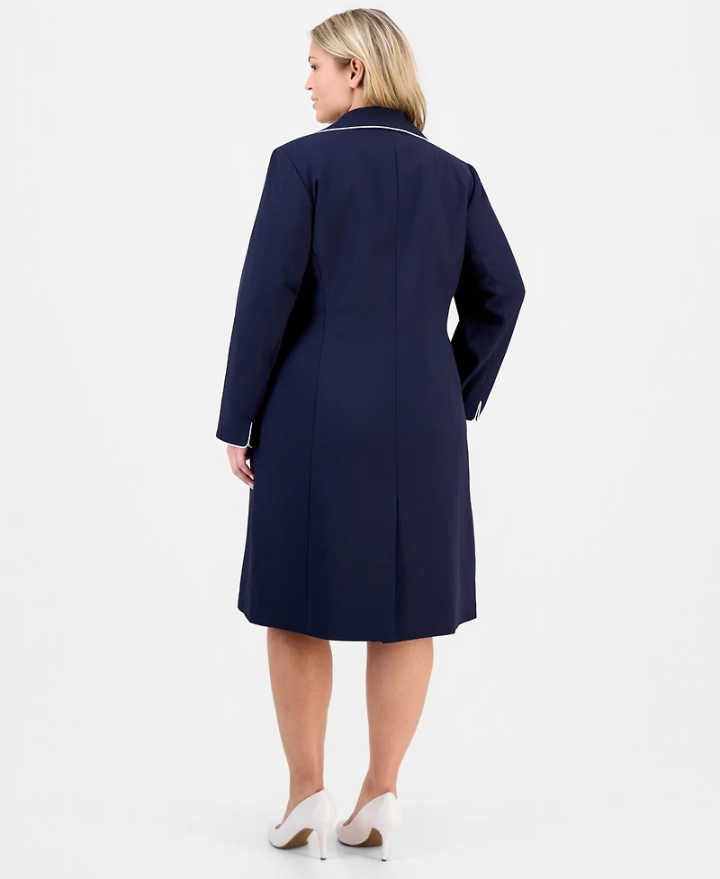 Le Suit Plus Open-Front Jacket & Round-Neck Sheath Dress
