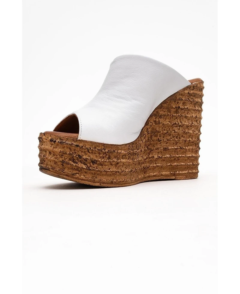 Forever & Always Shoes Nelly Leather Platform Sandal (Women)