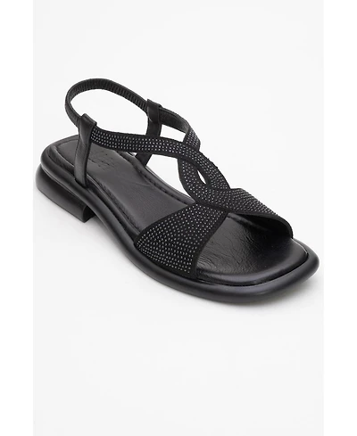 Forever & Always Shoes Sieglinde Embellished Leather Sandal (Women)