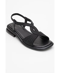 Forever & Always Shoes Sieglinde Embellished Leather Sandal (Women)