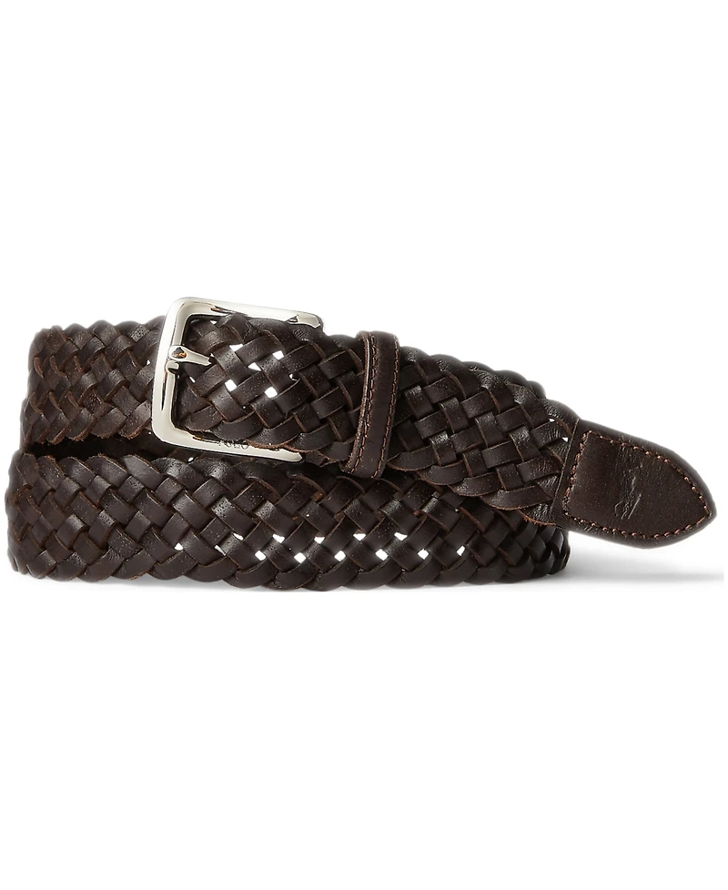 Polo Ralph Lauren Men's Braided Vachetta Leather Belt