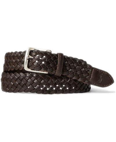 Polo Ralph Lauren Men's Braided Vachetta Leather Belt