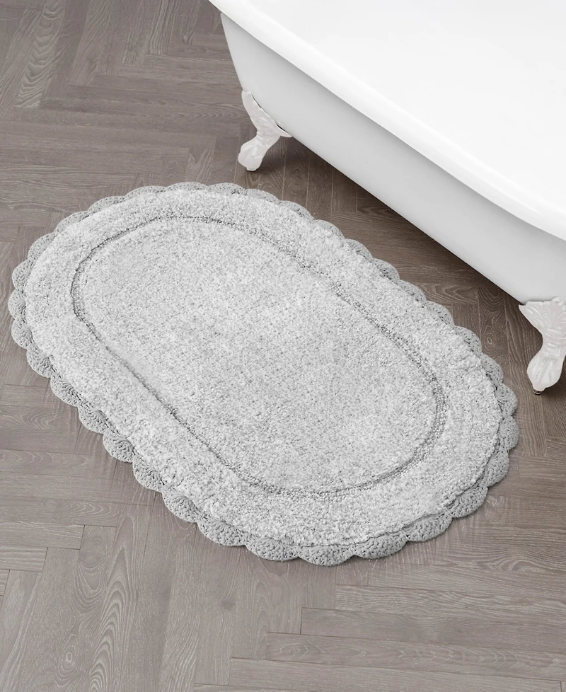 Laura Ashley Crochet Cotton Bath Rug