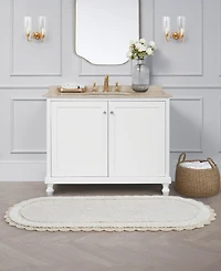 Laura Ashley Crochet Cotton Bath Rug