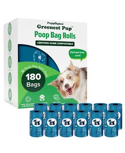 Compo Dog Poop Bags, 180 Bags, Lagoon Teal