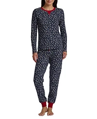 Tommy Hilfiger Women's 2-Pc. Packaged Printed Thermal Pajamas Set