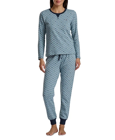 Tommy Hilfiger Women's 2-Pc. Packaged Printed Thermal Pajamas Set