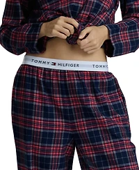 Tommy Hilfiger Women's 2-Piece Notched Top and Long Pants Set
