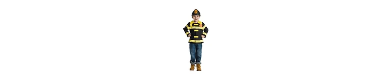 Dress Up America Fire Fighter Role-Play Set Black - Kids Boys & Girls