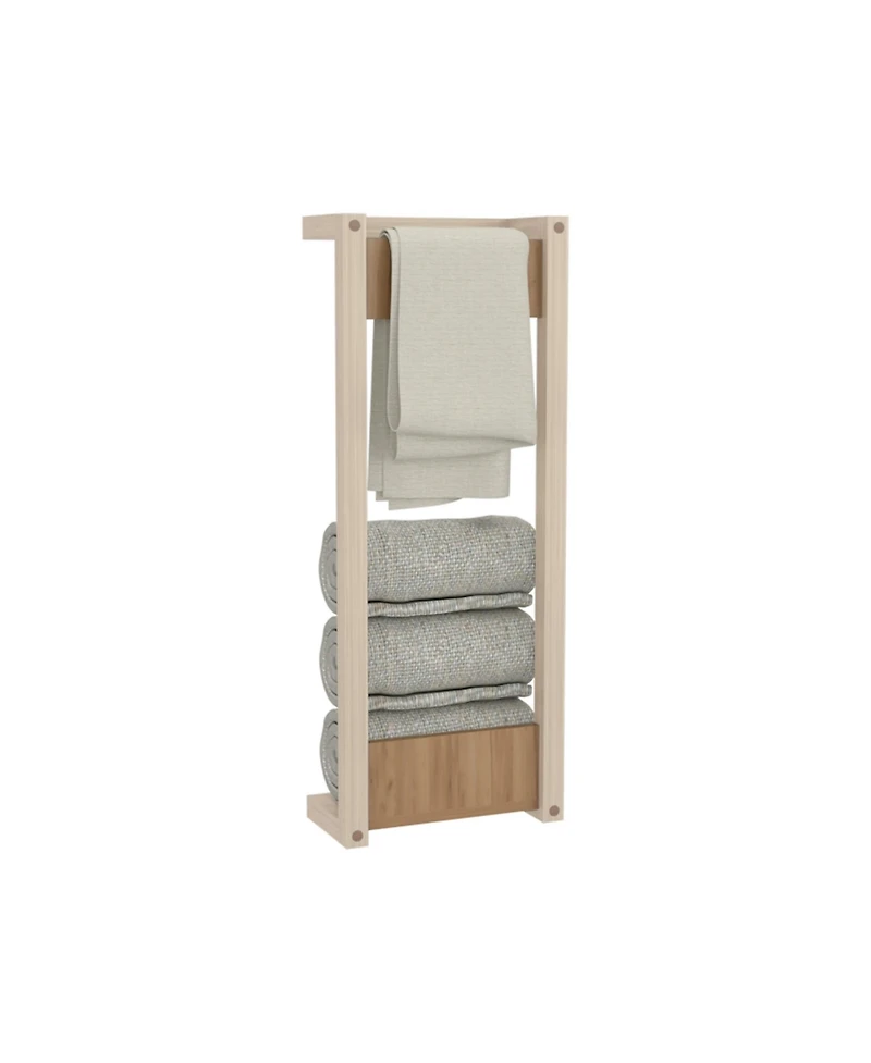 Depot E-Shop Ambia Wall Tower Rack, Natural Oak