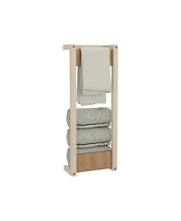 Depot E-Shop Ambia Wall Tower Rack, Natural Oak