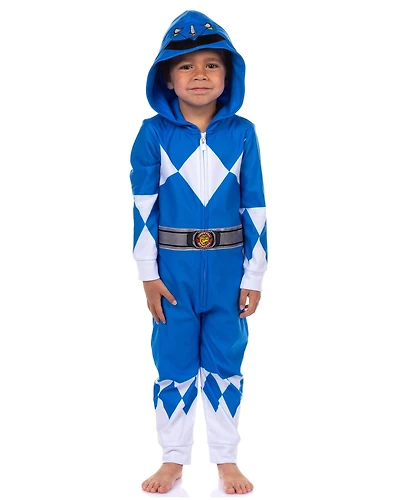 Power Rangers Character Toddler Boys' One Piece Hooded Sleep Pajama Union Suit Sleepwear Lounge
