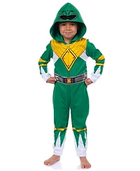 Power Rangers Character Toddler Boys' One Piece Hooded Sleep Pajama Union Suit Sleepwear Lounge