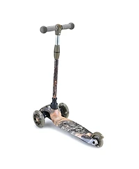 Lightweight and Adjustable Mini Kickboard Scooter with Led Light Wheel for Kids (Real Tree)