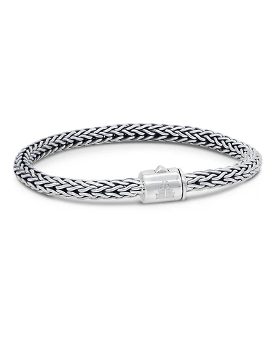 Devata Dragon Bone Round 5mm Chain Bracelet in Sterling Silver
