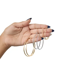 Jessica Simpson Mixed Metal Hoop Earring Set in Gold & Silver-Tone