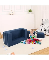 gaomon Kids Couch 3PCs Modular Kids Play Couch, Toddler Couch Kids Convertible Sofa Foam Floor Sofa for Children, Kids Couch Bed for Creative Play Set