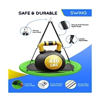43" Saucer Swing (Kids & Adults): 700lbs Capacity, Waterproof