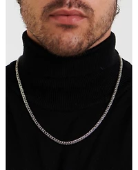 Devata Dragon Bone Round 4mm Chain Necklace in Sterling Silver, 24 inches