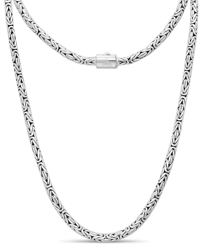 Devata Borobudur Round 4mm Chain Necklace in Sterling Silver, 22 inches