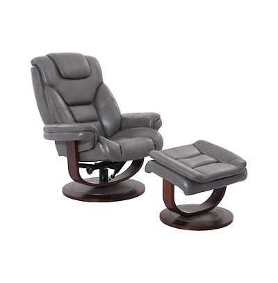 Parker Living Monarch - Ice Manual Reclining Swivel Chair and Ottoman