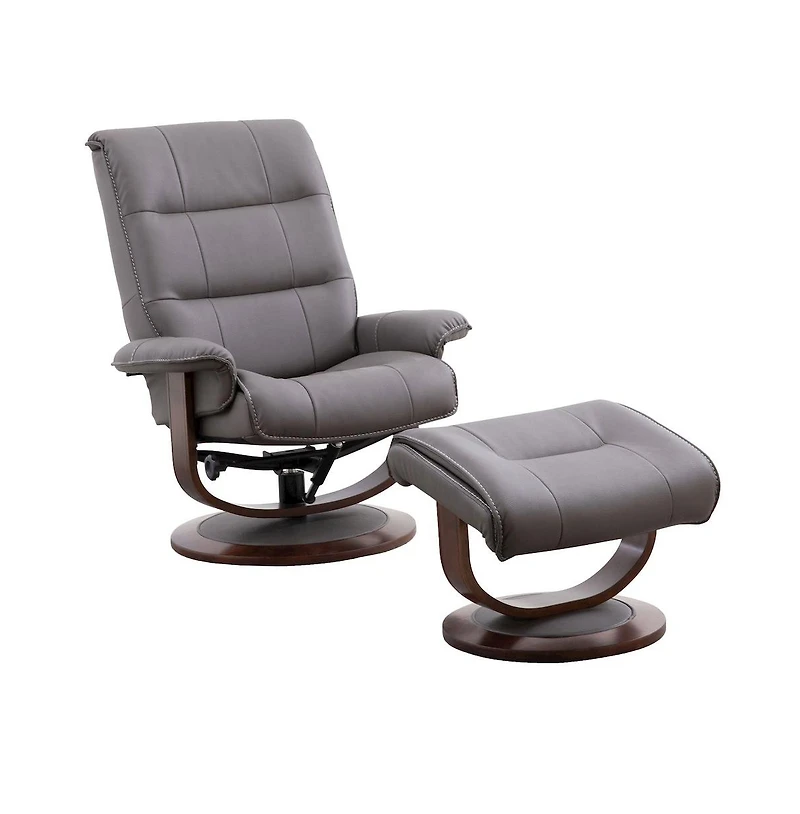 Parker Living Knight - Haze Manual Reclining Swivel Chair and Ottoman