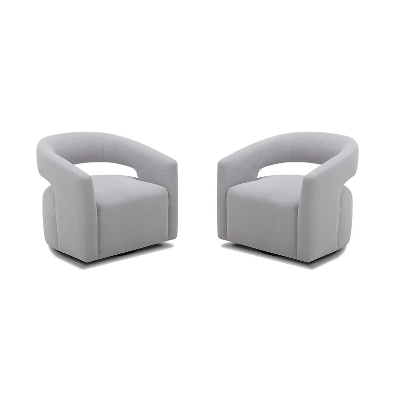 Parker Living Orbit - Dame Dove Open Back Accent Chair Two Pack