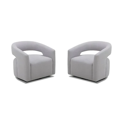 Parker Living Orbit - Dame Dove Open Back Accent Chair Two Pack