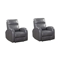 Parker Living Devin - Pebble Grey Power Recliner Two Pack