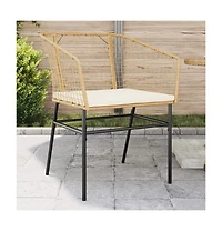 Garden Chair Brown Pe rattan Standard Ergonomic Garden Chair
