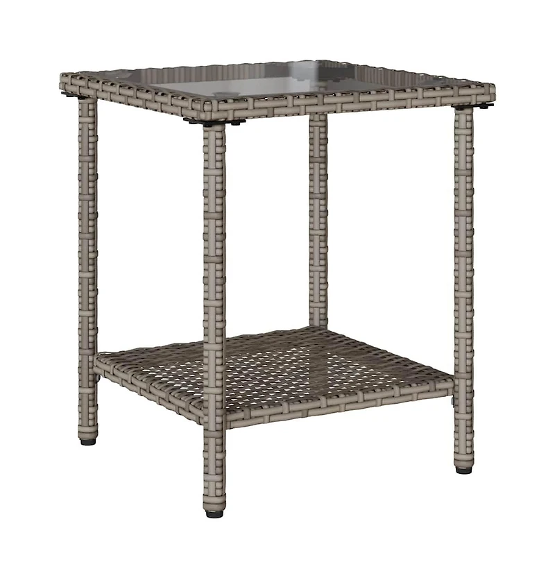 Garden Sofa Grey Pe rattan Medium Adjustable Feet