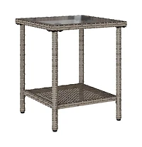 Garden Sofa Grey Pe rattan Medium Adjustable Feet