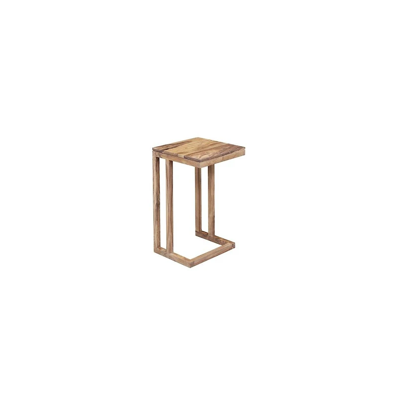 Porter Designs Urban Solid Sheesham Wood End Table, Natural (Set of 2)