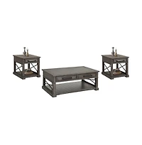 Parker House Furniture Sundance - Smokey Grey Cocktail Table with 2 End Tables