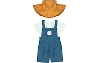 Miniland Careers Collection - Farmer Doll Outfit with Overalls & Hat for 15" Baby Dolls